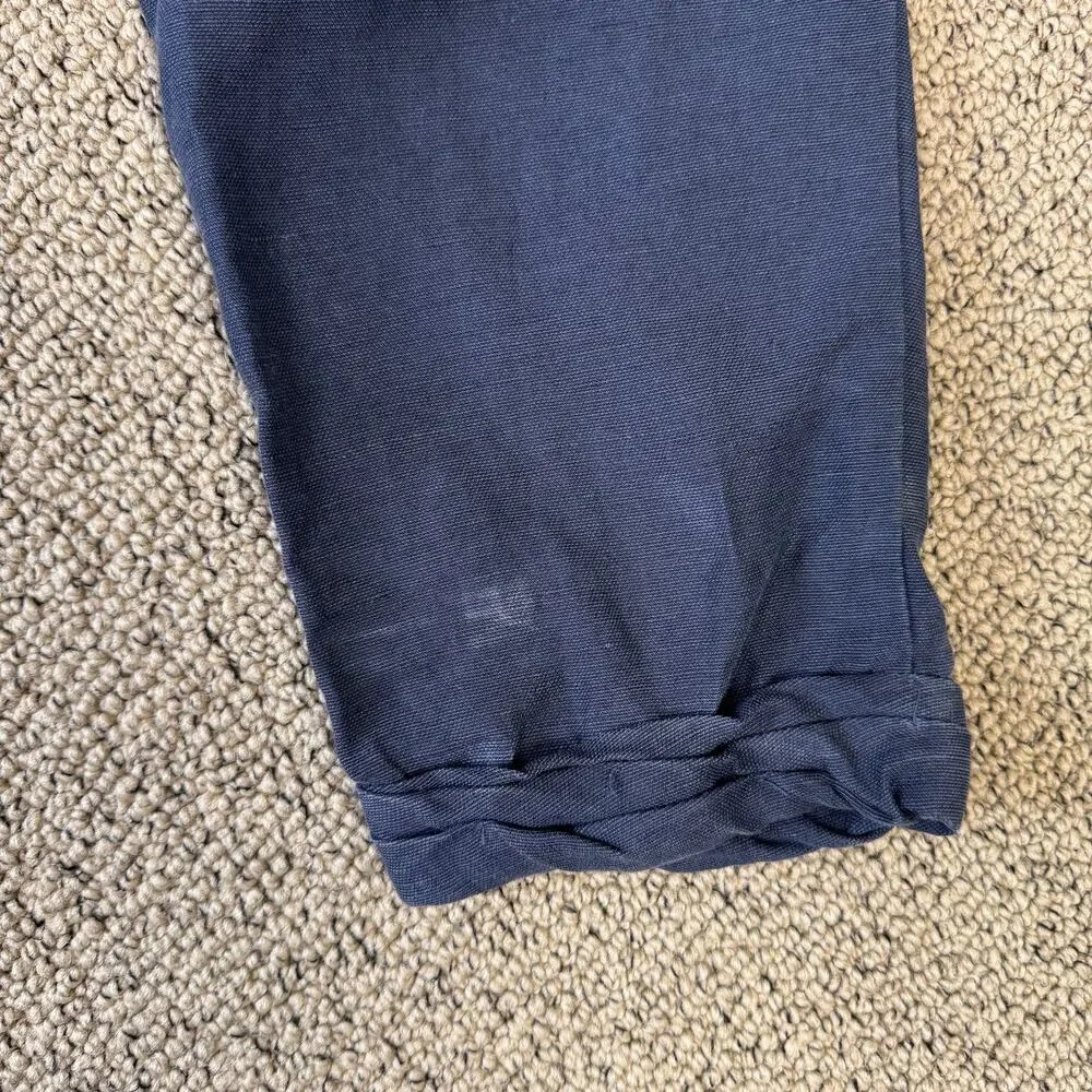 Wilfred Allant Linen Cropped Navy Pants US Women's 00